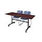 Kobe FlipTop Table, 60" W, 29" H, Laminate Top, Mahogany MKFT6024MH44BE - alternate 1